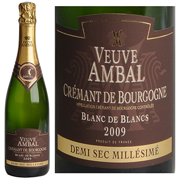 Cremant Bourgogne Veuve Ambal AOC 1/2 sec 75cl