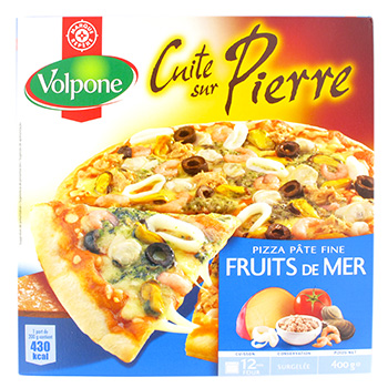 Pizza Volpone Cuite sur Pierre Fruit de Mer 400g