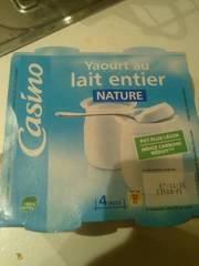 Casino - Yaourt au lait entier nature 4x125g