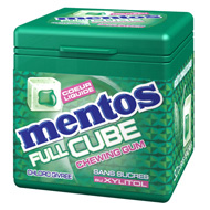Mentos full cube bottle de 30 chewing gum sans sucres 54g chloro g...