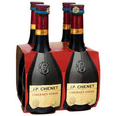 Vin de pays d'Oc rouge Cabernet Syrah JP CHENET, 4x25cl