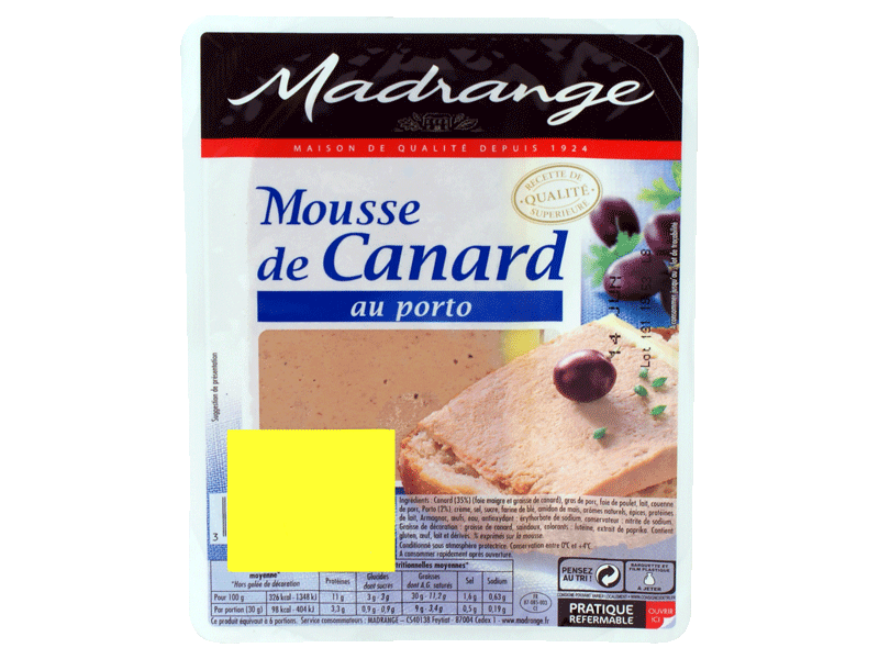 Mousse de canard Madrange Au porto 180g