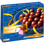 Boules de chocolat au lait fourrees creme non rangees JACQUOT, 1kg
