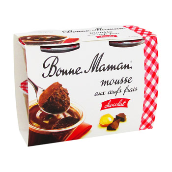 Desserts mousse chocolat Bonne Maman