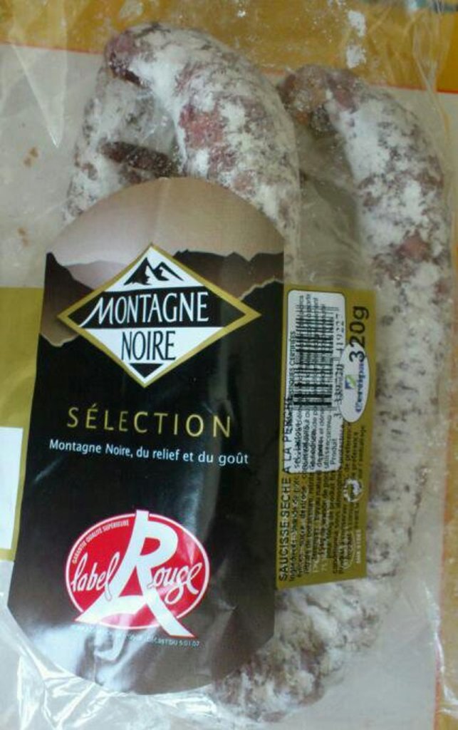 Saucisse seche perche Label Rouge MONTAGNE NOIRE, 320g