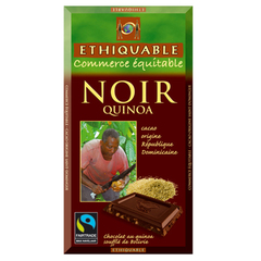 Ethiquable chocolat noir quinoa 100g