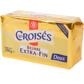 Beurre doux Les Croises Extra fin 250g