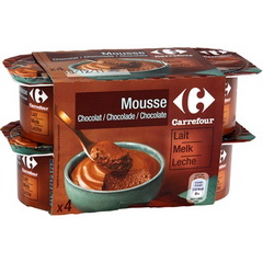 Mousse Chocolat au Lait - Carrefour - 240 g (4 x 60 g)