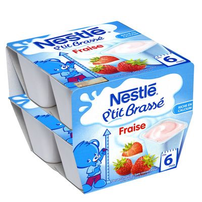 Nestle p'tit brasse fraise 8 x 100g
