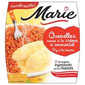 Marie, Quenelles sauce à la crème et emmental riz à la tomate, la barquette de 280 g