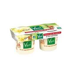 Yaourt au lait de chevre a la vanille VRAI, 2x125g