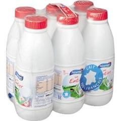 Paturages, Le lait, lait sterilise UHT entier, 6 x 1l, 6l