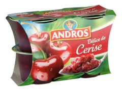 Delice Fruitier de cerises ANDROS, 4x100g