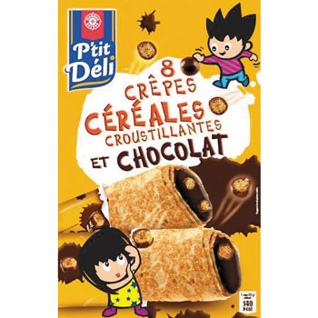 Crepes Fourrees P'tit Deli Cereales et chocolat 256g