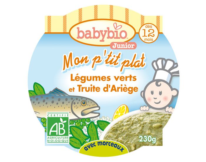 Mon p'tit plat - Legumes verts et Truite d'Ariege (des 12 mois)