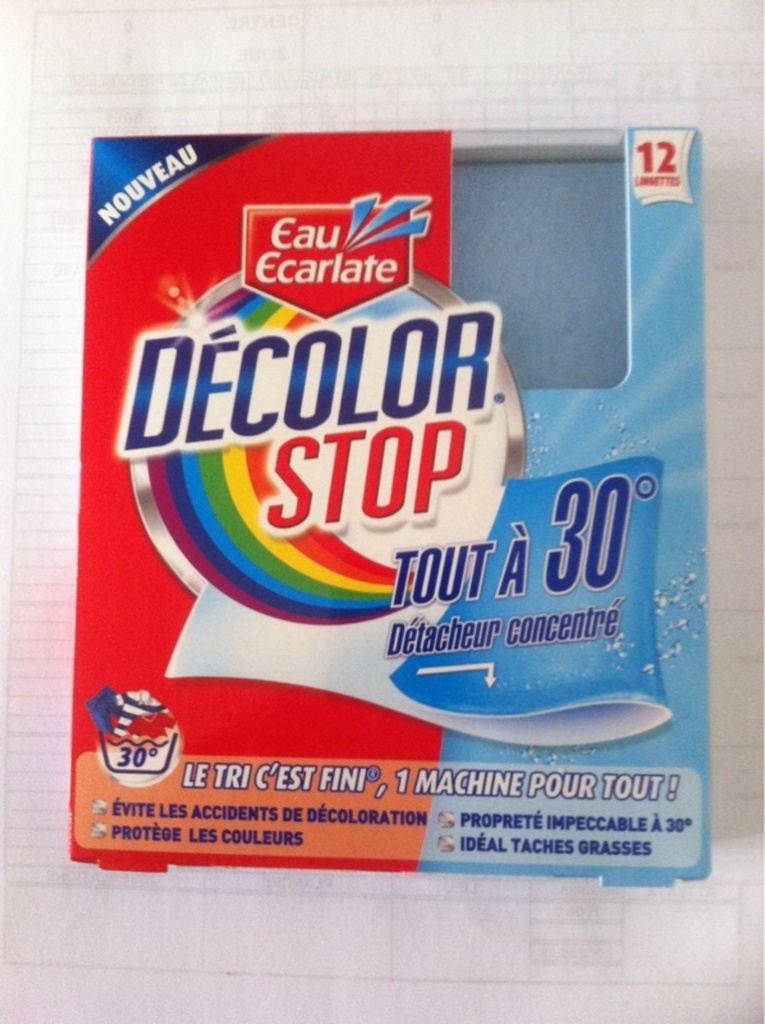 Lingettes eau ecarlate decolor stop 3x25 - Tous les produits  anti-décoloration - Prixing