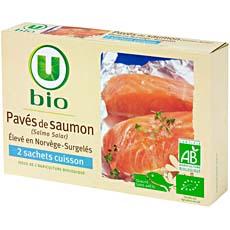 Paves de saumon sans peau U BIO, 2x100g