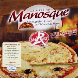La Pizza de Manosque, Pizza 3 fromages Label Rouge, la boite de 430 g
