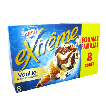 Cone Nestle Extreme Vanille x8 960ml 