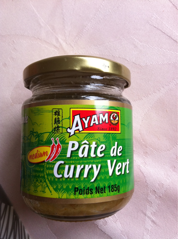 Pate de curry vert AYAM, pot de 185g