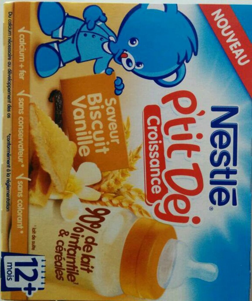 Céréale lactée saveur biscuit vanille, 12 + mois - P'tit Dej