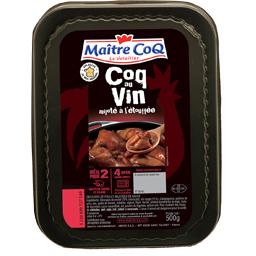 Maître Coq, Coq au vin mijoté à l'étouffée, la barquette de 500 g