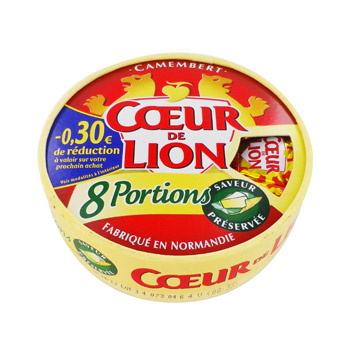 COEUR DE LION Fromage Emball Camembert 8 Portions 240 g
