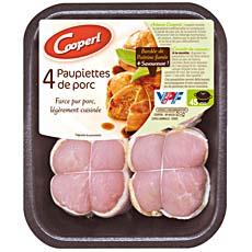 Cooperl paupiettes de porc bardée x4 -500g