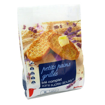 Petits pains grillés suédois blé complet BIO - paquet 225g