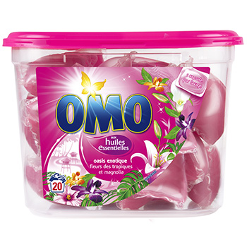 Omo, lessive liquide oasis exotique aux huiles essentielles, le