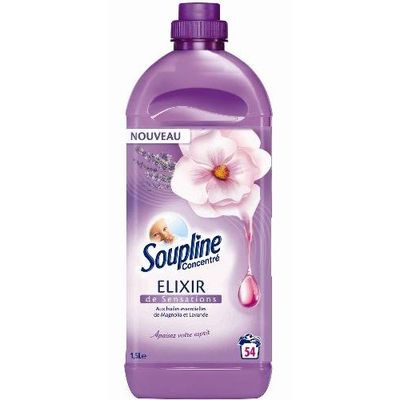 Soupline, Assouplissant concentre elixir de sensations : magnolia et lavande, le flacon de 1500ml