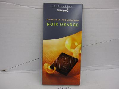Chocolat degustation noir orange & ecorces d'orange confites