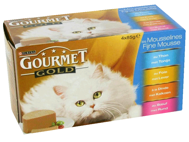 Pâtée chats Gourmet gold Mousselines 4x85g