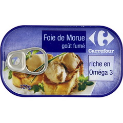 Foie de Morue gout fume riche en omega 3