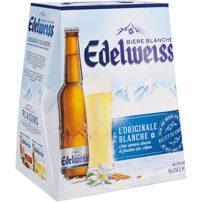 Bière blanche aromatisée herbes des montagnes Edelweiss