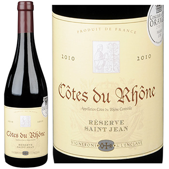 Vin rouge Cotes de Rhone Saint Jean Rouge 2010 75cl