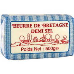 Beurre demi-sel de Bretagne en plaquette 250g - Agrilait