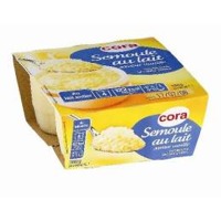 Cora semoule au lait saveur vanille 4x115g