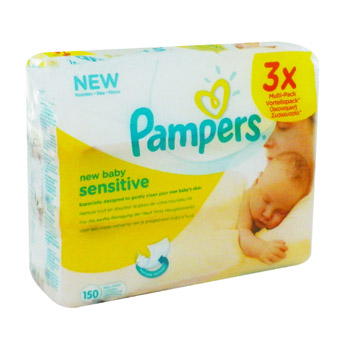 New Baby Sensitive - Lingettes nettoyantes bébé 3x50