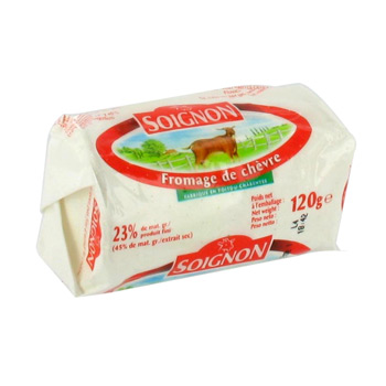 Buchette de chevre au lait pasteurise SOIGNON, 23%MG, 120g
