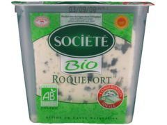 Roquefort bio au lait cru de brebis SOCIETE, 32%MG, 150g