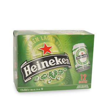 Heineken, Biere blonde, le pack 12x33 cl