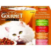 Gourmet, Gold - Les Petites Bouchees Roties pour chat adulte, les 12 boites de 85g
