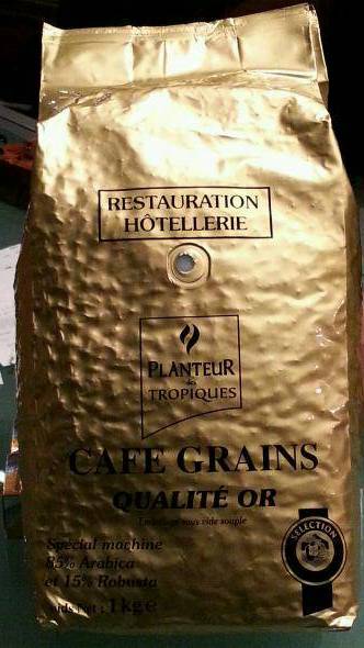 Café en grains Le paquet d'1kg Contenu