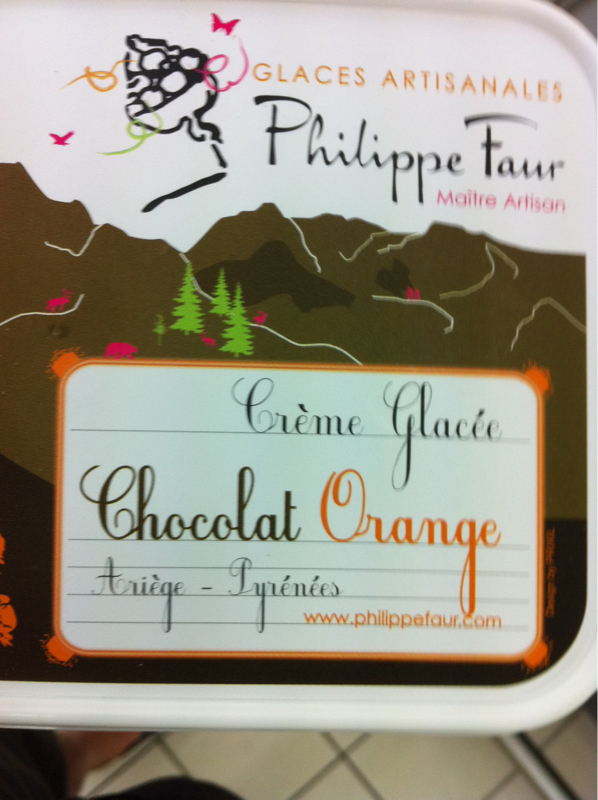 Philippe Faur Crème glacée chocolat orange la boite de 750 ml