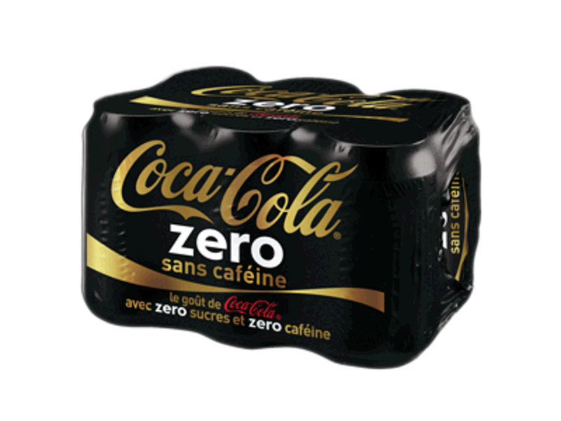 Soda Coca-Cola Zéro Sans caféine - canette 6x33cl
