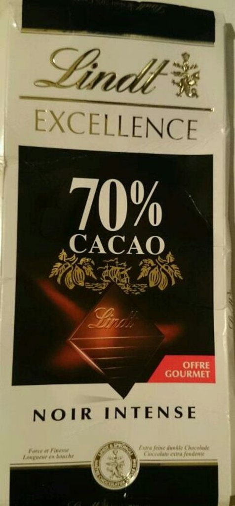 Chocolat Noir Intense 70% cacao - Excellence