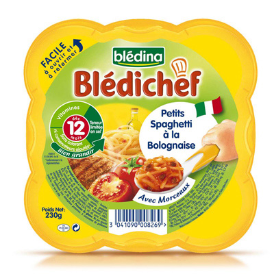 Blédichef Spaghetti et Crème de Légumes - Repas Bébé dès 12 mois