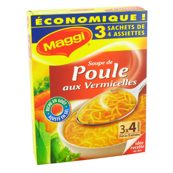 Soupe Poule vermicelles Maggi Désydratée - 3 sachets 1L