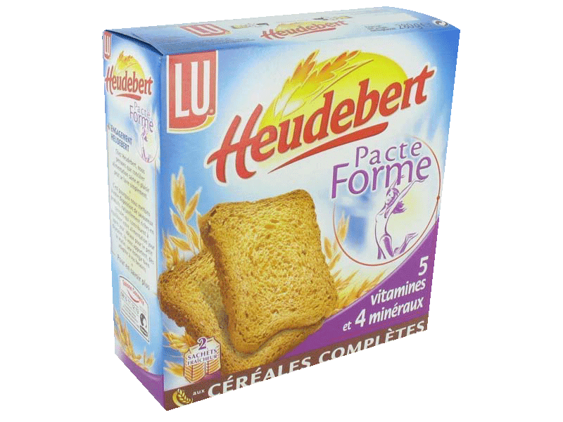 Biscottes 96% de céréales La Biscotte Heudebert LU : La boîte de 36  tranches - 290 g à Prix Carrefour